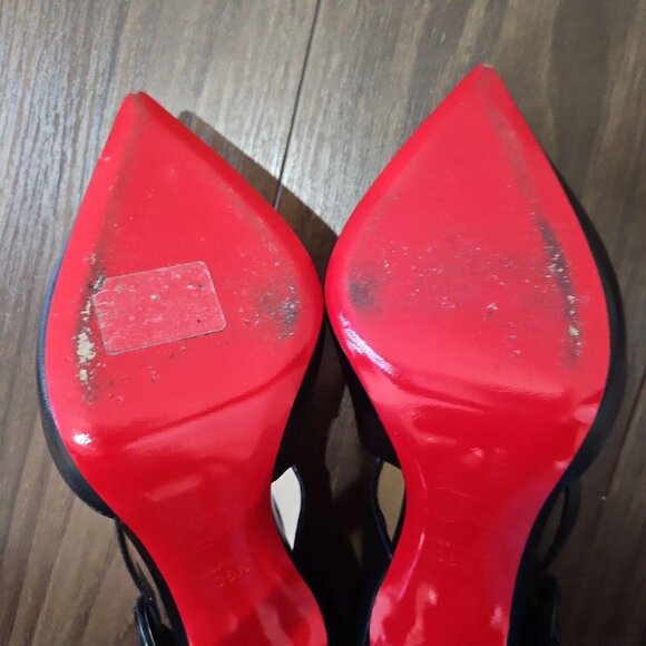 Christian Louboutin Sharpeta D'Orsay Black Leather Pumps - Picture 15 of 16
